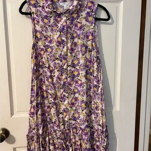 Like new Time & Tru print button up dress sz M